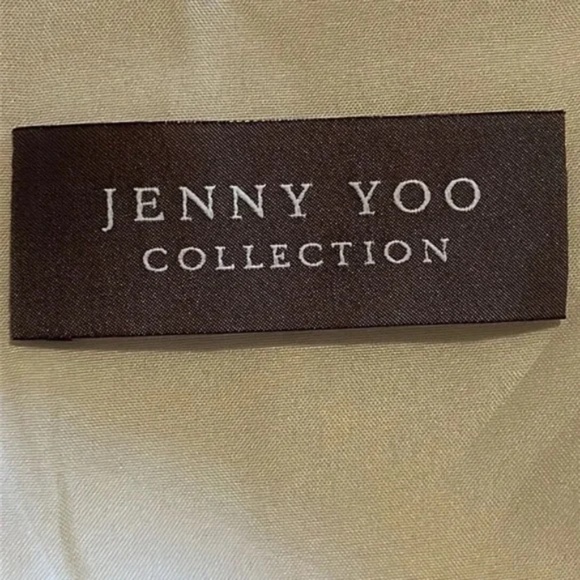 Jenny Yoo Collection Harlow Dress Champagne Metallic Lace Cocktail Bridesmaid - Picture 4 of 12